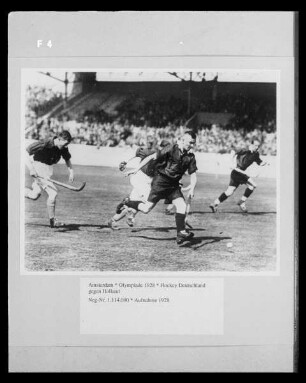 Amsterdam, Olympiade 1928; Hockey Deutschland gegen Holland