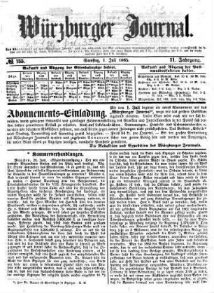 Würzburger Journal. 1865,7/12 = Jg. 11