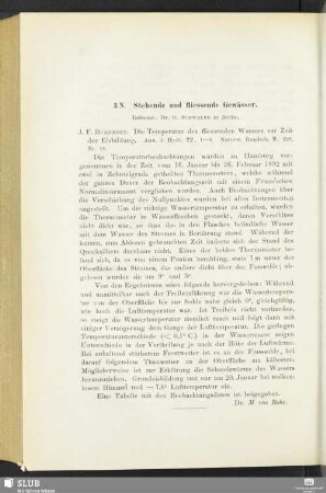 3 N. Stehende und fliessende Gewässer