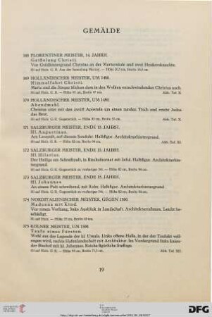 Gemälde (Nr. 168-199b)