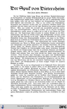 Der Spuk von Dietersheim