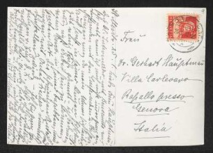 Brief von Hedwig Fischer an Margarete Hauptmann