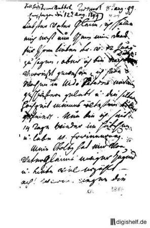 8: Brief von Luise Gräfin Stolberg-Stolberg an Johann Wilhelm Ludwig Gleim