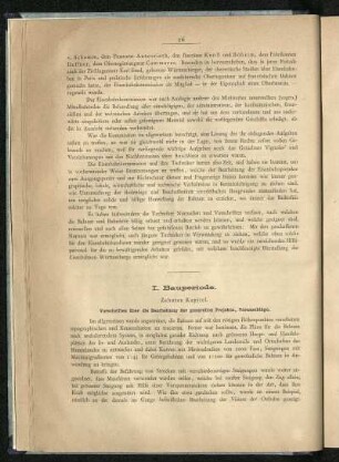 Vorschriften über die Bearbeitung der generellen Projekte, Voranschläge