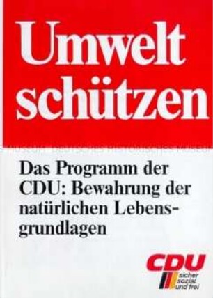 Propagandaschrift der CDU zur Bundestagswahl 1983