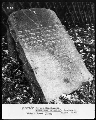 Grabstein Salomon Stern und Jettchen Stern