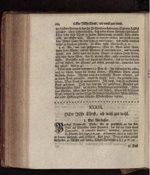 XXXVI. Herr Jesu Christ, ich weiß gar wohl