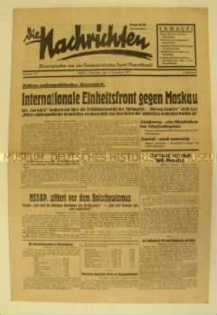 Kommunistische Tageszeitung "Die Nachrichten"