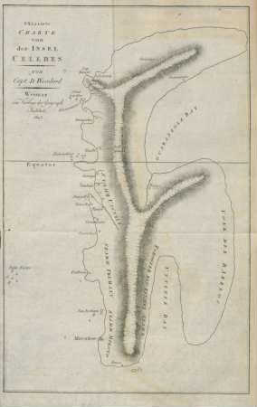 Skizzirte Charte von der Insel Celebes von Capt. D. Woodard