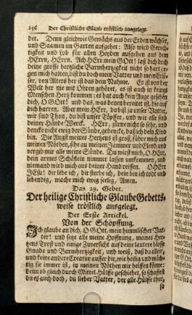 256-271, Das 29. Gebet
