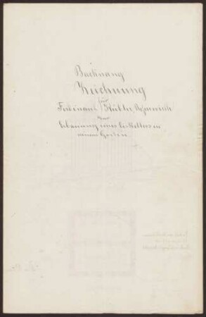 Kübler, Ferdinand, Rosenwirt Bau eines Eiskellers