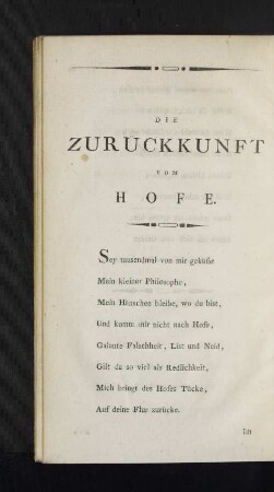 Die Zurückkunft Vom Hofe.
