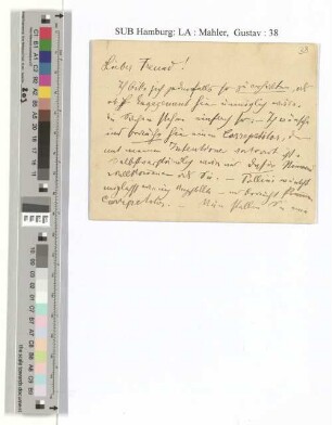 Brief an Unbekannt ("Lieber Freund")