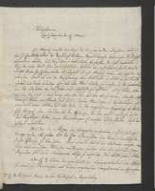 Brief von Johann Peter Rottler an Johann Jacob Kohlhaas an Regensburgische Botanische Gesellschaft