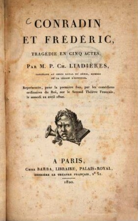 Conradin et Frédéric : tragédie en cinq actes