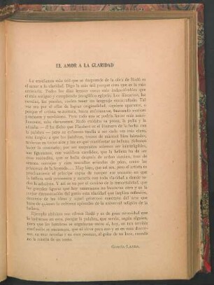 El amor a la claridad