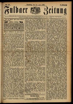 Ausgabe vom Samstag, den 28. Mai 1892.