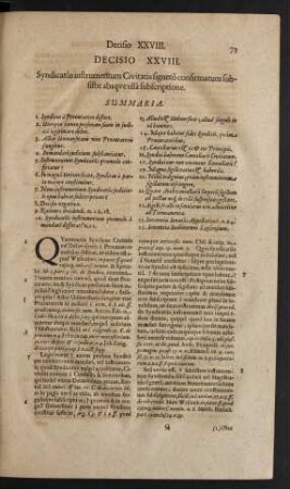 Decisio XXVIII.