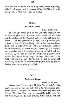 XXXIV. An seinen Vater.