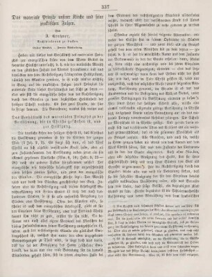 337-338 Das materiale Prinzip unserer Kirche und seine praktischen Folgen : Fortsetzung
