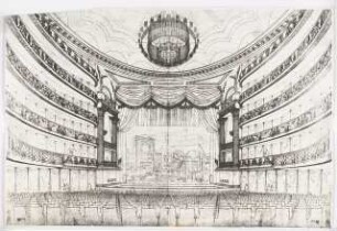 Nationaltheater, München: Zuschauerhaus: Perspektivische Innenansicht