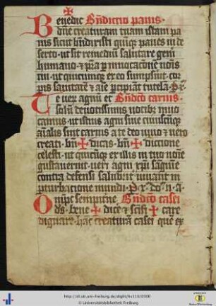 [148v - 149r] Benediktionen (Nachtrag des 16. Jhs.).
