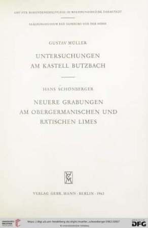 Untersuchungen am Kastell Butzbach