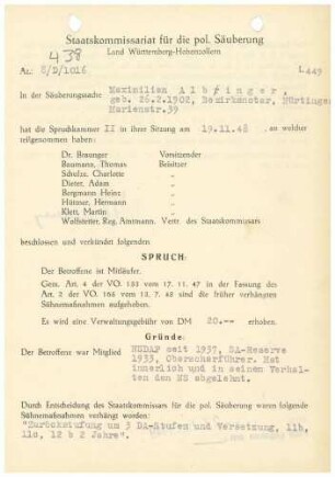 Albinger, Maximilian