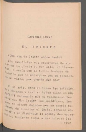 Capítulo LXXXI - El triunfo