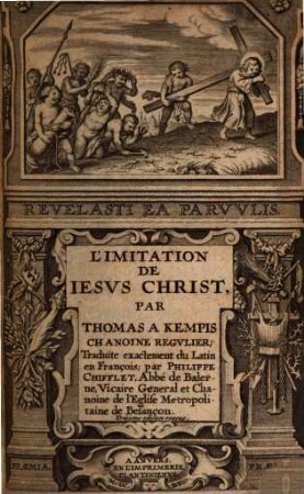 De l'imitation de Jesus Christ