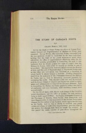 The Story of Canada's Posts. II.