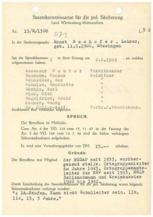 Bachofer, Ernst