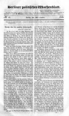 No 41, 10. Oktober 1835