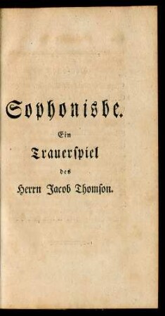 Sophonisbe