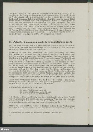 Die Arbeiterbewegung nach dem Sozialistengesetz