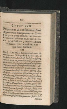 Caput XVII. Proponens & confutans tertium Argumentum Dillingensium ...