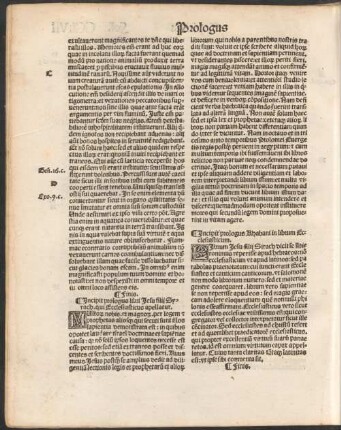Incipit prologus libri Iesu filii Syrach. qui Ecclesiasticus appelatur.