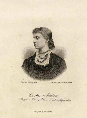 Bildnis von Caroline Mathilde (1860-1932), Hewrzogin von Schleswig-Holstein-Sonderburg-Glücksburg
