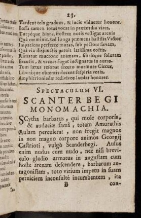 23-32, Spectaculum VI.-VII.