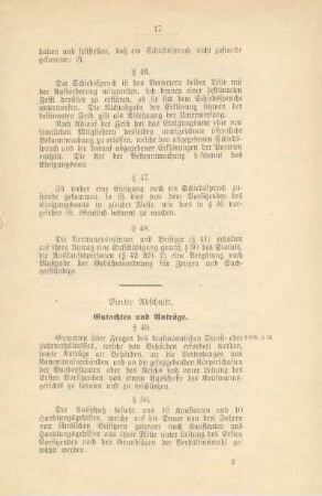 Vierter Abschnitt. Gutachten und Anträge
