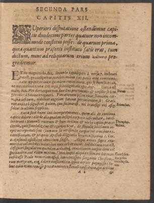 Secunda Pars Capitis XII.