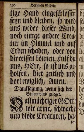 Dancksagung, wenn sich der Sturmwind geleget