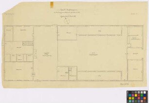 Wehdel ([Landkreis Bersenbrück]): Hof Wehlburg. Haupthaus (erbaut 1750) (Grundriss des Erdgeschosses)