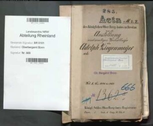 Ziegenmeyer, Adolph geb. 25.10.1827; Berggeschworener; Prüfungs- u. Personalakten Band 1