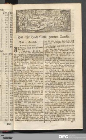 Das erste Buch Mose, genannt Genesis.