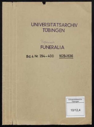 10/12,4 [Nr. 321]: Todesanzeige des stud. theol. Jakob Rehm aus Ulm.