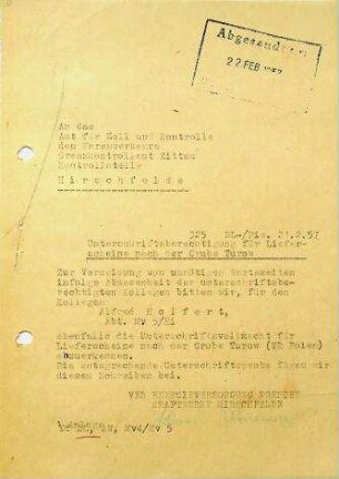 1.2.1 Zusammenarbeit VR Polen: Unterschriftsberechtigung