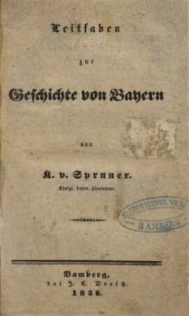 Leitfaden zur Geschichte von Bayern