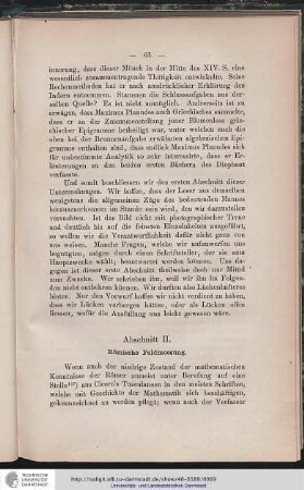 Abschnitt II. Römische Feldmessung