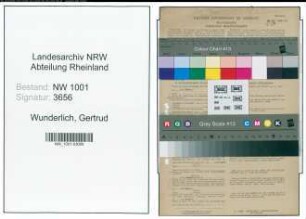 Entnazifizierung Gertrud Wunderlich, geb. 20.10.1910 (Lehrerin)